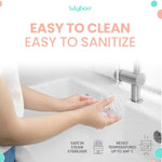 Lulyboo Silicone Manual Breast Pump - Portable, Hands-Free, Battery-Free, Spill-Proof with Suction Base & Lid - 30 oz/90 ml, Discreet, Quiet, BPA-Free, Travel-Friendly for Nursing Moms