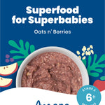 Amara Organic Baby Food - Stage 2 - Oats & Berries - Baby Cereal to Mix With Breastmilk & Water - Shelf Stable Baby Food Pouches Made from Organic Fruit and Veggies - 5 Pouches, 3.5oz Per Serving