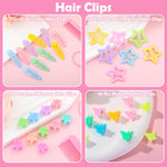 Hair Accessories for Girls, 1695 Pcs Toddler Hair Ties Elastic Hair Ties with Hair Clips Hair Tail Tools, Girls Hair Accessories for Baby Toddlers Kids