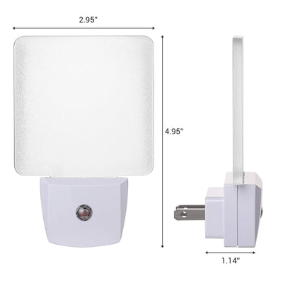 DEWENWILS Plug-in LED Night Light with Light Sensor,Warm White, Dusk to Dawn Sensor Flat Nightlight for Bathroom, Hallway, Bedroom, Living Room, UL Listed, 4 Pack