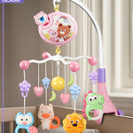 RSEPD Crib Mobile With Music And Lights, Mobiles For Cribs, Baby Mobile Arm Toys Hanging For Bassinets Girls Boys, Nursery Musical Space Portable Infant Mobiles Clip On Pack And Play Hanger 0-6 Months
