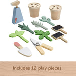 Fisher-Price Wood Pretend Play Toy Herb Garden & Tools Set, 12-Piece Wooden Playset for Preschool Kids Ages 3+ Years
