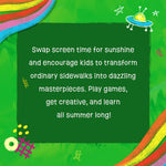 Skillmatics Sidewalk Chalk Activity Kit - Creative Outdoor Fun with 18 Washable Chalk Sticks, 15 Activities & Games for Kids, Gifts for Boys & Girls Ages 3, 4, 5, 6, 7, 8, 9, 10