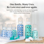 Lifefactory 9-Ounce Glass Baby Bottle with Stage 2 Nipple and Protective Silicone Sleeve Kale (LF110018C4)