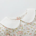 pureborn Toddler Girls Woven Dress Long Sleeve Spring Fall Playwear Dresses White Pink Blooms 2-3 Years