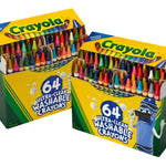 Crayola Washable Crayons for Kids - 64ct (2 Boxes), Classroom School Supplies, Bulk Crayons for Toddlers, Spring Arts & Crafts [Amazon Exclusive]