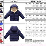 Toddler Baby Hooded Down Jacket Boys Girls Kids Thicken Warm Winter Coat Outerwear 1-7t