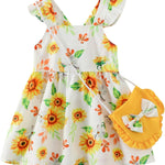 Mioglrie Baby Girl Clothes Newborn Dress Summer Toddler Girls' Clothing Casual Sundress with Cute Bag Infant Outfits