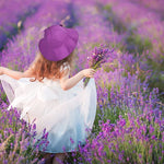 Baby Girl Sun Hat with UPF 50+ Outdoor Adjustable Beach Hat with Wide Brim Bucket Hats (12-24 Months, Purple)