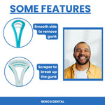 Genco Dental Tongue Scraper for Fresh Breath Perfect Tongue Scraper for Adults and Kids, Enhance Your Oral Hygiene with Tongue Brushes, Scrapers for Bad Breath Treatment (1 Pack (Scraper))