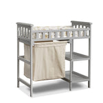 Sorelle Furniture Palisades 3-Piece Nursery Set with 4-in-1 Convertible Crib, 4-Drawer Dresser,and Changing Table with Hamper, Baby Furniture Made of Wood,Non-Toxic Finish, Nursery Furniture Set-Gray