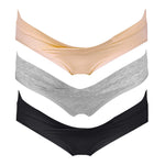 Intimate Portal Maternity Panties Cotton Postpartum Underwear Women Pregnancy Bikini Briefs Under the Bump 3 Pack Basics M