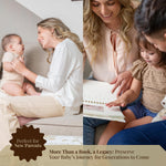 Baby Memory Book Boy Or Girl - Baby Book Keepsake - Scrapbook Album Journal First 5 Years Milestone Childhood Story New Parents Shower Gifts Elegant Durable Unique Modern Design Cherish Baby Memories