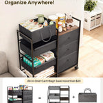 2-in-1 Baby Diaper Caddy Organizer and Storage-3 Tier Rolling Baby Cart with Dividers and Drawers, Baby Essentials for Nursery Storage, Mobile Utility Cart with Wheels Large Capacity Easy To Assemble