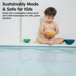 PlanToys® Fountain Bowl Set – Montessori Water Play Toys for Toddlers | Sensory Bath & Beach Toy | STEM Toys for 1 Year Old | Eco-Friendly Pouring & Scooping Bowls