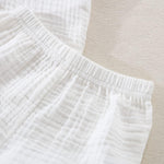 Baby Boys Clothes Set Toddler Infant Boys Button-down Shirt Tops + Cotton Gauze Shorts Summer Outfit 2PCS with Pockets