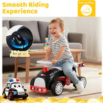 Costzon Toddler Ride On Toys, Foot-to-Floor Sliding Car with Steering Wheel, Music & Under-Seat Storage, Kids Push Ride-Ons, Baby Ride On Toys for Boys Girls 19-36 Months (Police Theme)