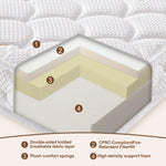 Tiankehan Premium Crib & Toddler Mattress-52"x27.6"x5", 100% Knitted Fabric, Soft Moisture Absorbent & Breathable Crib Mattress, Fits Standard Cribs & Toddler Beds