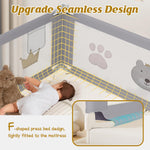 JWPEHOE Height Adjustable Bed Rail for Toddlers, Kids Safety Baby Bed Rail for Twin/Full/King/Queen Size Bed (3 Sides, 78 * 78 * 74 Inch)