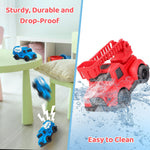 Toddler Toy Cars for 1 2 3 Year Old Boy, 3 in 1 Police Car Firetruck Toys and Ambulance for Toddlers, BPA Free, Phthalates Free, PVC, Outdoor Toys for Toddlers 2-4, Easter Birthday Gifts for Kids