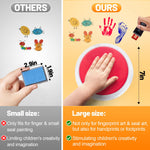 7" Large Ink Pads for Kids - Handprint Footprint Size Rainbow Stamps Pad, Safe & Washable Ink Pad for Fingerprint Painting Card Making Stamp Crafting Paper Wood Fabric Scrapbook Kids Birthday Gifts