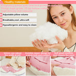 Trankerloop Pregnancy Pillow for Sleeping, Faux Fur Luxury Maternity Pillow, Support for Back, Legs, Belly, HIPS,Pink