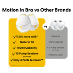 Medela Motion InBra Wearable Breast Pump, Portable Hands-Free Wireless Electric Pump, Highly efficient, Lightweight, Custom fit with Inserts, Rechargeable Battery, Discreet, Quiet, Only 3 Parts