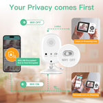 Simyke Smart Video Baby Monitor with Camera and Audio,Dual Mode,WiFi On/Off Switch,2.8inch Display,App,1080p Camera,1500ft Long Range,Night Vision,Feeding Clock,Temperature Detection,2-Way Talk
