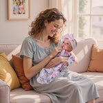 BABESIDE 18-Inch Reborn Baby Doll Girl – Realistic Lifelike Bebe Reborn de Silicona with Bunny Outfit, Magnetic Pacifier, Bottle, Diaper & Birth Certificate, Real Life Baby Dolls Gift for Kids