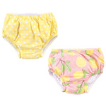 Hudson Baby Unisex Baby Swim Diapers, Pink Lemons, 4 Toddler