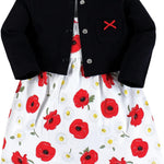 Hudson Baby Baby Girls' Cotton Dress and Cardigan Set