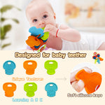 Baby Sensory Learning Montessori Toys with Sounds, Infant Toddlers Travel Activities Musical Teething Toys for Babies 0 3 6 9 12 18 Months, Newborn Christmas Gifts for 1 2 Year Old Boys Girls