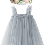 BGFKS Layered Tulle Tutu Dress for Toddler Girls,Baby Girl Rainbow Tutu Princess Skirt Set with Flower Headband.