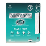 AllerEase CleanBoost Plush Knit Soft Waterproof Mattress Protector Full Size Allergen Barrier Temperature Balancing Machine Washable Mattress Cover with Elastic Anchor Bands Mattress Cover (White)