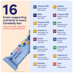 Cerebelly Organic Toddler Smart Bars 40-Count, Sweet Potato Blueberry Banana Smart Bars, 16 Brain-Supporting Nutrients, No Added Sugar, Gluten Free, Nut Free, Kids Snacks