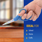 Westcott Fun and Fashionable Student Scissors for Ages 12+, Stainless Steel Floral-Printed Blades, Back-to-School, School Supplies, Classroom Supplies, 7-Inch
