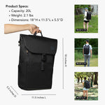 Huhu Diaper Bag Backpack – Large Baby Bag for Moms & Dads – Water-Resistant, Unisex Travel Kit for New Parents – Includes Changing Pad and 2 Organizer Pouches (Midnight Black)