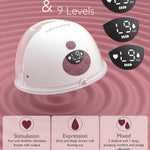Momcozy M5 Hands-Free Wearable Breast Pump, Double-Sealed Flange for Baby-Like Comfort, 3 Modes & 9 Suction Levels, Portable Electric Pump – 24mm, 2-Pack Cozy Red