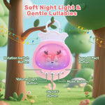 Aimafun Baby Crib Mobile for Girls with Music, Lights & Projection, Adjustable Volume, 360° Rotating Plush Crib Toys with Detachable Musical Box, Hanging Mobile for Crib, Nursery Decor