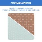 Delta Children 100% Organic Jersey Cotton Baby Receiving Blankets for Girls and Boys – 30x40 Inches - GOTS Certified (Pack of 2), Neutral Boho