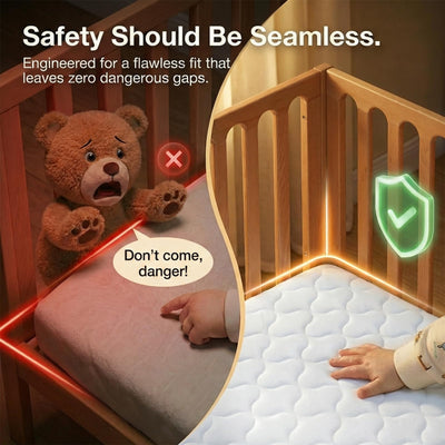 DeerFable Dual Sided Baby Crib Mattress, 5 Inch Thick Soft & Firm Memory Foam Breathable Toddler Mattress, 4 in1 Standard Baby Bed Mattresses with Removable Washable Cover 52x27.6x5 - Blue