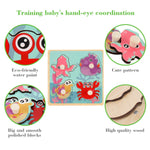 Wooden Peg Puzzles for Toddlers 1-3, Kids' Educational Preschool Peg Puzzle Toy, Set of 4 Toddler Puzzles - Farm, Dinosaur, Fruit and Marine Animals, Ideal Gift for Ages 1 2 3 Boys and Girls