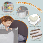 G TALECO GEAR Bed Rail for Toddlers, Stable Protective Bed Side Rails, Baby Bedrail Guard for Twin Full Queen & King Size Bed ((3 Sides for King Size) 78.74x78.74x74.8 Inch)