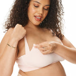 Motherhood Maternity Womens Comfort Nursing Bra with Removable Pads, Wirefree and Seamfree, Breastfeeding Friendly, Pink, X-Large