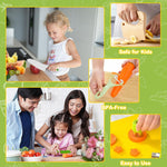 COVLUROTO 15PCS Montessori Kitchen Toys for Toddlers: Stocking Stuffers for Kids - Kids Safe Cooking Sets Real Knife Set for Real Cooking - Easter Basket Stuffers Christmas Birthday Gifts for Boy Girl
