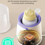 Fast Baby Bottle Warmer for Breastmilk, Smart 12 in 1 Breast Milk Warmer for Baby Essentials with Timer Temperature Control, Sterili-zing, Water Bath Technology, Baby Warmer for All Bottles Food Jars