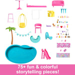 Barbie DreamHouse, Doll House Playset with 75+ Pieces Including Toy Furniture & 3-Story Pool Slide, Pet Elevator & Puppy Play Areas