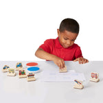 Melissa & Doug My First Wooden Stamp Set - Vehicles Kids Art Projects, Stamps with Washable Ink, Vehicle Toys for Kids Ages 4+