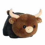 Aurora® Adorable Spudsters™ Layton Longhorn Cow™ Stuffed Animal - Round Shape Makes for Comforting Cuddles - Perfect for Kids All Ages and Animal Loving Adults - Brown 10.5 Inches