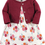 Hudson Baby Baby Girls' Cotton Dress and Cardigan Set